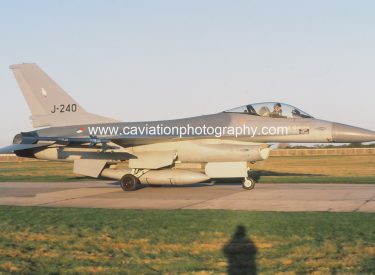 J-240 General Dynamics F16A 322 Squadron R.Netherlands A.F.